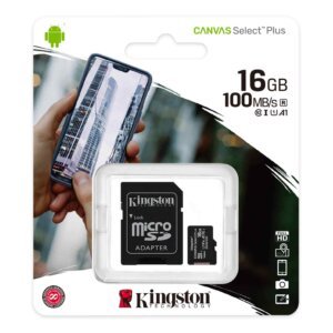 MEMORIA MICRO SD 16 GB CLASE 10 KINGSTON 100 MB/s