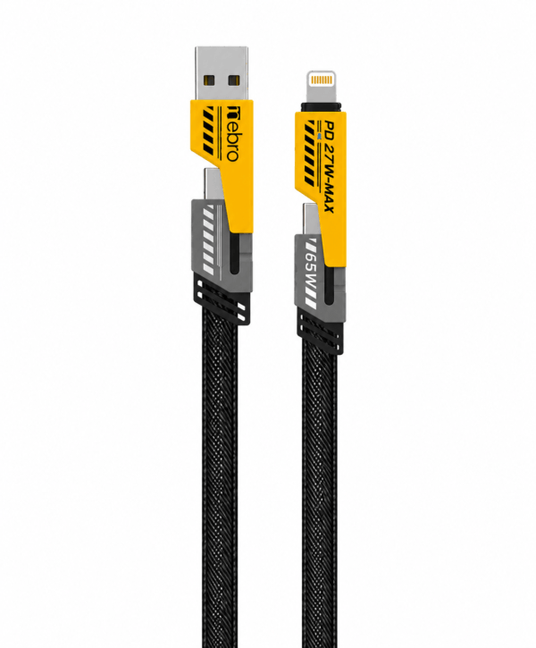Cable 4 en 1 Nebro 60W USB C Lightning 1m WD-038
